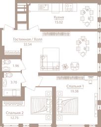 3-BD Apartment Sale, 85.2 sq. m. at ONYX Deluxe, Khersonskaya Street, 43к5, Moscow, Russia #3 3-BD Apartment Sale, 85.2 sq. m. at ONYX Deluxe, Khersonskaya Street, 43к5, Moscow, Russia #3