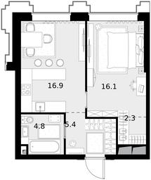 1-BD Apartment Sale, 45.5 sq. m. at Vysotka na Zhukova, Demyana Bednogo Street, вл24, Moscow, Russia #3 1-BD Apartment Sale, 45.5 sq. m. at Vysotka na Zhukova, Demyana Bednogo Street, вл24, Moscow, Russia #3