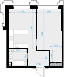 1-BD Apartment Sale, 45.5 sq. m. at Vysotka na Zhukova, Demyana Bednogo Street, вл24, Moscow, Russia #2 1-BD Apartment Sale, 45.5 sq. m. at Vysotka na Zhukova, Demyana Bednogo Street, вл24, Moscow, Russia #2