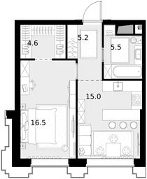 1-BD Apartment Sale, 46.8 sq. m. at Vysotka na Zhukova, Demyana Bednogo Street, вл24, Moscow, Russia #3 1-BD Apartment Sale, 46.8 sq. m. at Vysotka na Zhukova, Demyana Bednogo Street, вл24, Moscow, Russia #3