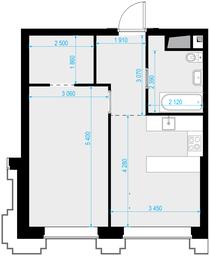 1-BD Apartment Sale, 46.8 sq. m. at Vysotka na Zhukova, Demyana Bednogo Street, вл24, Moscow, Russia #2 1-BD Apartment Sale, 46.8 sq. m. at Vysotka na Zhukova, Demyana Bednogo Street, вл24, Moscow, Russia #2