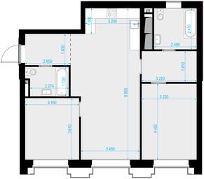 2-BD Apartment Sale, 80 sq. m. at Vysotka na Zhukova, Demyana Bednogo Street, вл24, Moscow, Russia #2 2-BD Apartment Sale, 80 sq. m. at Vysotka na Zhukova, Demyana Bednogo Street, вл24, Moscow, Russia #2