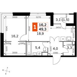 2-BD Apartment Sale, 49.3 sq. m. at Sky Garden, Stroitelny Drive, 9с6, Moscow, Russia #4