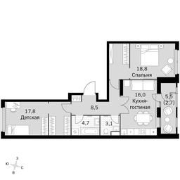 2-BD Apartment Sale, 71.6 sq. m. at Sky Garden, Stroitelny Drive, 9с6, Moscow, Russia #3 2-BD Apartment Sale, 71.6 sq. m. at Sky Garden, Stroitelny Drive, 9с6, Moscow, Russia #3