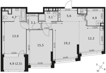 3-BD Apartment Sale, 84.7 sq. m. at Rotterdam, Varshavskoye Highway, 37Ак1с2, Moscow, Russia #4
