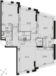 4-BD Apartment Sale, 100.4 sq. m. at Rotterdam, Varshavskoye Highway, 37Ак1с2, Moscow, Russia #4