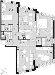 4-BD Apartment Sale, 100.4 sq. m. at Rotterdam, Varshavskoye Highway, 37Ак1с2, Moscow, Russia #3 4-BD Apartment Sale, 100.4 sq. m. at Rotterdam, Varshavskoye Highway, 37Ак1с2, Moscow, Russia #3