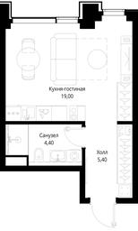 Apartment Sale, 28.8 sq. m. at Multikvartal CITYZEN, Vishnyovaya Street, Moscow, Russia #2
