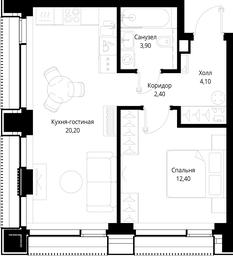 1-BD Apartment Sale, 43平方米 at Multikvartal CITYZEN, Vishnyovaya Street, Moscow, Russia #3 1-BD Apartment Sale, 43平方米 at Multikvartal CITYZEN, Vishnyovaya Street, Moscow, Russia #3