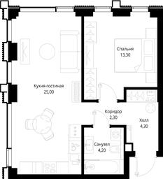 1-BD Apartment Sale, 49.1 sq. m. at Multikvartal CITYZEN, Vishnyovaya Street, Moscow, Russia #3 1-BD Apartment Sale, 49.1 sq. m. at Multikvartal CITYZEN, Vishnyovaya Street, Moscow, Russia #3