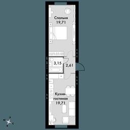 1-BD Apartment Sale, 45.4平方米 at Park Aprel, ulitsa Park Aprel, 1, Aprelevka, Naro-Fominskiy City District, Moscow Region, Russia #2 1-BD Apartment Sale, 45.4平方米 at Park Aprel, ulitsa Park Aprel, 1, Aprelevka, Naro-Fominskiy City District, Moscow Region, Russia #2