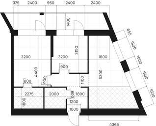 3-BD Apartment Sale, 62.9 sq. m. at Forst, Avtozavodskaya Street, 24, Moscow, Russia #3