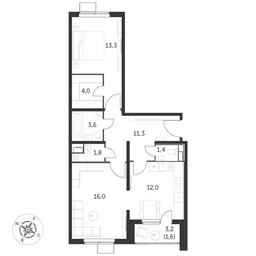 2-BD Apartment Sale, 64.3 sq. m. at Pervyi Lermontovskiy, zhiloy kompleks 1-y Lermontovskiy, Lyubertsy, Moscow Region, Russia #3 2-BD Apartment Sale, 64.3 sq. m. at Pervyi Lermontovskiy, zhiloy kompleks 1-y Lermontovskiy, Lyubertsy, Moscow Region, Russia #3