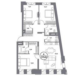 Продажа 3-комн. квартиры, 119,45 м² в ЖК «Космо 4&#x2F;22», Космодамианская набережная, 4/22с8, Москва, Россия #2