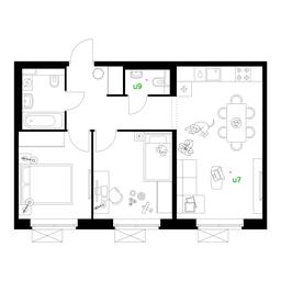 2-BD Apartment Sale, 55.6平方米 at Liublinskiy Park, Lyublinskaya Street, 78к2, Moscow, Russia #3 2-BD Apartment Sale, 55.6平方米 at Liublinskiy Park, Lyublinskaya Street, 78к2, Moscow, Russia #3