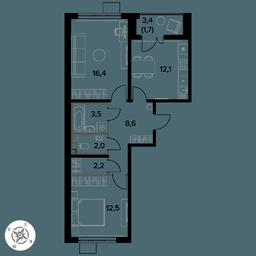 2-BD Apartment Sale, 59 sq. m. at Pervy Donskoj, zhiloy mikrorayon Sapronovo, derevnya Sapronovo, Leninskiy City District, Moscow Region, Russia #3 2-BD Apartment Sale, 59 sq. m. at Pervy Donskoj, zhiloy mikrorayon Sapronovo, derevnya Sapronovo, Leninskiy City District, Moscow Region, Russia #3