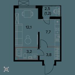 Apartment Sale, 28.3 sq. m. at Pervyi Leningradskiy, Pervy Leningradskiy Residential Complex, Moscow, Russia #3 Apartment Sale, 28.3 sq. m. at Pervyi Leningradskiy, Pervy Leningradskiy Residential Complex, Moscow, Russia #3