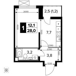 Apartment Sale, 28.3 sq. m. at Pervyi Leningradskiy, Pervy Leningradskiy Residential Complex, Moscow, Russia #2 Apartment Sale, 28.3 sq. m. at Pervyi Leningradskiy, Pervy Leningradskiy Residential Complex, Moscow, Russia #2