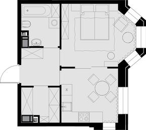 1-BD Apartment Sale, 33.3 sq. m. at Teatralnyi Kvartal, Rotmistrova Street, 2, Moscow, Russia #4