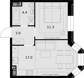 1-BD Apartment Sale, 36.6平方米 at Teatralnyi Kvartal, Rotmistrova Street, 2, Moscow, Russia #2 1-BD Apartment Sale, 36.6平方米 at Teatralnyi Kvartal, Rotmistrova Street, 2, Moscow, Russia #2
