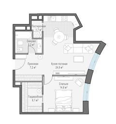 1-BD Apartment Sale, 59.6 sq. m. at Vrubelya, 4, Vrubelya Street, 4, Moscow, Russia #4