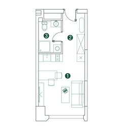 Apartment Sale, 26.1 sq. m. at Very, Botanicheskaya Street, 29, Moscow, Russia #2