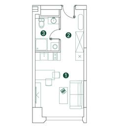 Apartment Sale, 26.1 sq. m. at Very, Botanicheskaya Street, 29, Moscow, Russia #3