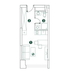 Apartment Sale, 26平方米 at Very, Botanicheskaya Street, 29, Moscow, Russia #2