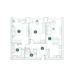 2-BD Apartment Sale, 75.3平方米 at Very, Botanicheskaya Street, 29, Moscow, Russia #2 2-BD Apartment Sale, 75.3平方米 at Very, Botanicheskaya Street, 29, Moscow, Russia #2