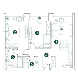 2-BD Apartment Sale, 75.3平方米 at Very, Botanicheskaya Street, 29, Moscow, Russia #3 2-BD Apartment Sale, 75.3平方米 at Very, Botanicheskaya Street, 29, Moscow, Russia #3
