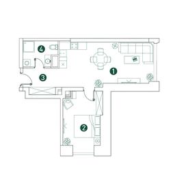 1-BD Apartment Sale, 51.2平方米 at Very, Botanicheskaya Street, 29, Moscow, Russia #2 1-BD Apartment Sale, 51.2平方米 at Very, Botanicheskaya Street, 29, Moscow, Russia #2