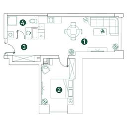 1-BD Apartment Sale, 51.2平方米 at Very, Botanicheskaya Street, 29, Moscow, Russia #3 1-BD Apartment Sale, 51.2平方米 at Very, Botanicheskaya Street, 29, Moscow, Russia #3