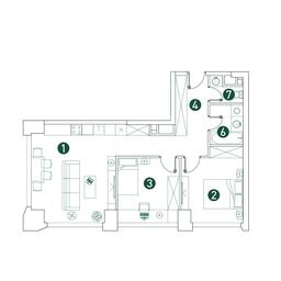 2-BD Apartment Sale, 64.9 sq. m. at Very, Botanicheskaya Street, 29, Moscow, Russia #2