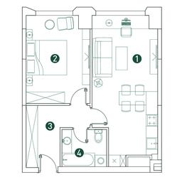 1-BD Apartment Sale, 50.4 sq. m. at Very, Botanicheskaya Street, 29, Moscow, Russia #3