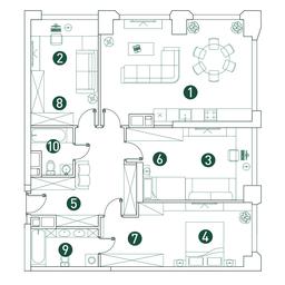 3-BD Apartment Sale, 114.3 sq. m. at Very, Botanicheskaya Street, 29, Moscow, Russia #3 3-BD Apartment Sale, 114.3 sq. m. at Very, Botanicheskaya Street, 29, Moscow, Russia #3