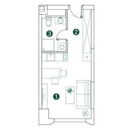 Apartment Sale, 26.1 sq. m. at Very, Botanicheskaya Street, 29, Moscow, Russia #3
