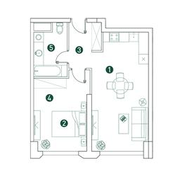 1-BD Apartment Sale, 50.4 sq. m. at Very, Botanicheskaya Street, 29, Moscow, Russia #2 1-BD Apartment Sale, 50.4 sq. m. at Very, Botanicheskaya Street, 29, Moscow, Russia #2