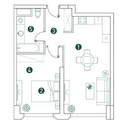 1-BD Apartment Sale, 50.4 sq. m. at Very, Botanicheskaya Street, 29, Moscow, Russia #3 1-BD Apartment Sale, 50.4 sq. m. at Very, Botanicheskaya Street, 29, Moscow, Russia #3