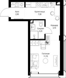 Apartment Sale, 28.8平方米 at SET, Vereyskaya Street, Moscow, Russia #3 Apartment Sale, 28.8平方米 at SET, Vereyskaya Street, Moscow, Russia #3