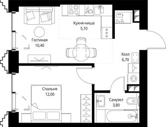1-BD Apartment Sale, 38平方米 at SET, Vereyskaya Street, Moscow, Russia #3 1-BD Apartment Sale, 38平方米 at SET, Vereyskaya Street, Moscow, Russia #3