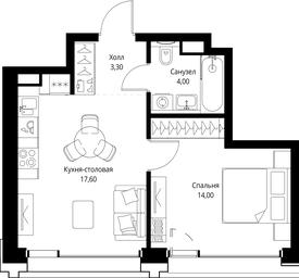 1-BD Apartment Sale, 38.9平方米 at SET, Vereyskaya Street, Moscow, Russia #2 1-BD Apartment Sale, 38.9平方米 at SET, Vereyskaya Street, Moscow, Russia #2