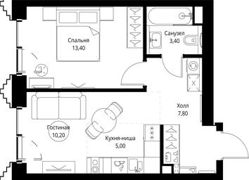 1-BD Apartment Sale, 39.8平方米 at SET, Vereyskaya Street, Moscow, Russia #3 1-BD Apartment Sale, 39.8平方米 at SET, Vereyskaya Street, Moscow, Russia #3