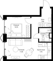 1-BD Apartment Sale, 40.5 sq. m. at SET, Vereyskaya Street, Moscow, Russia #3 1-BD Apartment Sale, 40.5 sq. m. at SET, Vereyskaya Street, Moscow, Russia #3