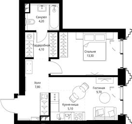 1-BD Apartment Sale, 44.2 sq. m. at SET, Vereyskaya Street, Moscow, Russia #2