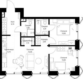 2-BD Apartment Sale, 58.6 sq. m. at SET, Vereyskaya Street, Moscow, Russia #4