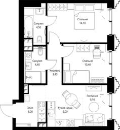 Продажа 2-комн. квартиры, 57,9 м² в ЖК «SET (Сет)», Верейская улица, Москва, Россия #2 Продажа 2-комн. квартиры, 57,9 м² в ЖК «SET (Сет)», Верейская улица, Москва, Россия #2