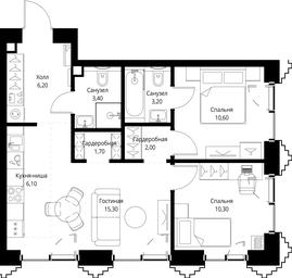 2-BD Apartment Sale, 58.8 sq. m. at SET, Vereyskaya Street, Moscow, Russia #3