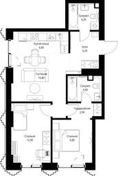 2-BD Apartment Sale, 63.5平方米 at SET, Vereyskaya Street, Moscow, Russia #3 2-BD Apartment Sale, 63.5平方米 at SET, Vereyskaya Street, Moscow, Russia #3