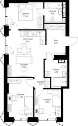3-BD Apartment Sale, 78平方米 at SET, Vereyskaya Street, Moscow, Russia #2 3-BD Apartment Sale, 78平方米 at SET, Vereyskaya Street, Moscow, Russia #2