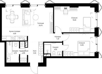 2-BD Apartment Sale, 79.9平方米 at SET, Vereyskaya Street, Moscow, Russia #2 2-BD Apartment Sale, 79.9平方米 at SET, Vereyskaya Street, Moscow, Russia #2